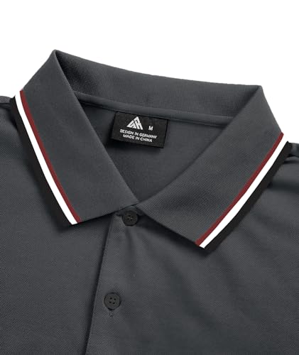 zitysport Polo Shirt Men's Short Sleeve Shirt Breathable Golf Polo Shirt Men Summer Shirts Sport Basic Slim Fit T-Shirt with Chest Pocket Polo Shirt