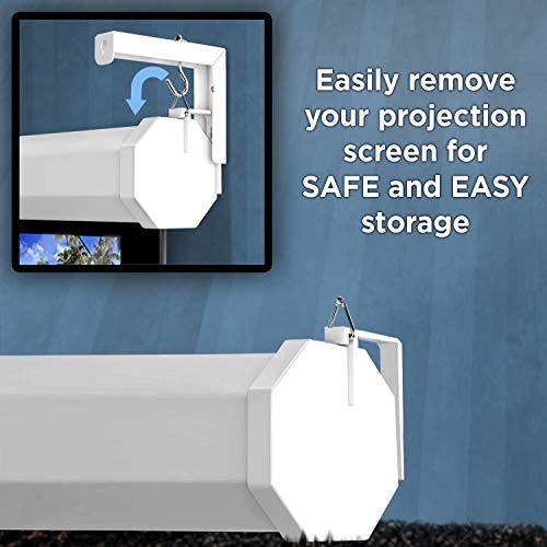 MountIt! Projector Screen Wall Mount LBrackets Wall Hanging Bracket