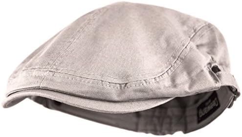 Deewang Fashion Cotton Cabbie Hat Buckle Golf Ivy Colorful Newsboy Driving Cap (Beige)
