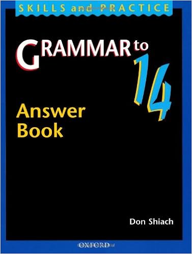 Grammar To 14 Answer Book Don Shiach 9780198314455 - 
