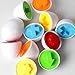 Eadear 6Pcs Kids Infant Toddler Simulation Eggs Color Shape Matching Egg Set Educational Development Puzzle Toy Pegged Puzzles Toy Kids Education Toy for Kids Boys Girls Pegged Puzzles