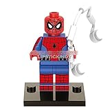 LipstickIndy® 1PIECE 2016 Brand New Spider Man Minifigure Superhero Action Figure with weapons