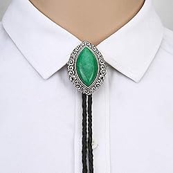 Vintage Stone Bolo Tie for Men Handmade Cowboy