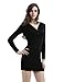 Doublju Womens Long Sleeve Henley Neck Basic Hoodie Dress
