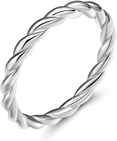 925 Sterling Silver Celtic Knot Ring Simple Criss Cross Infinity Wedding Band for Women Size 4-12
