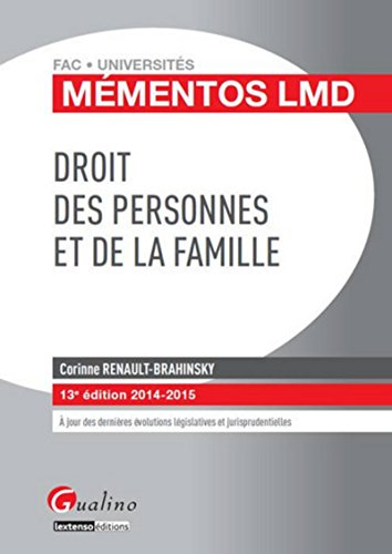 Droit des personnes et de la famille (13e édition) by (Paperback)