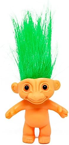 Mini Troll Doll Vintage Trolls Lucky Doll Mini Action Figures Silicone Doll(Green)