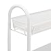 Rackaphile 4-Tier Slim Slide Out Storage Tower Rack Mesh Rolling Organization Serving Cart Shelf for Narrow Spaces Roller, White