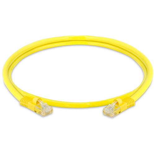 Cmple - Cat5e Network Ethernet Cable with Snagless Molded Boot - Yellow - 3ft