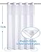 Conbo Mio No Hook Shower Curtain with Snap in Liner Set, Hotel Luxury White Shower Curtains for Bathroom with See Through Top Window, Waterproof, Washable 71W x 74H