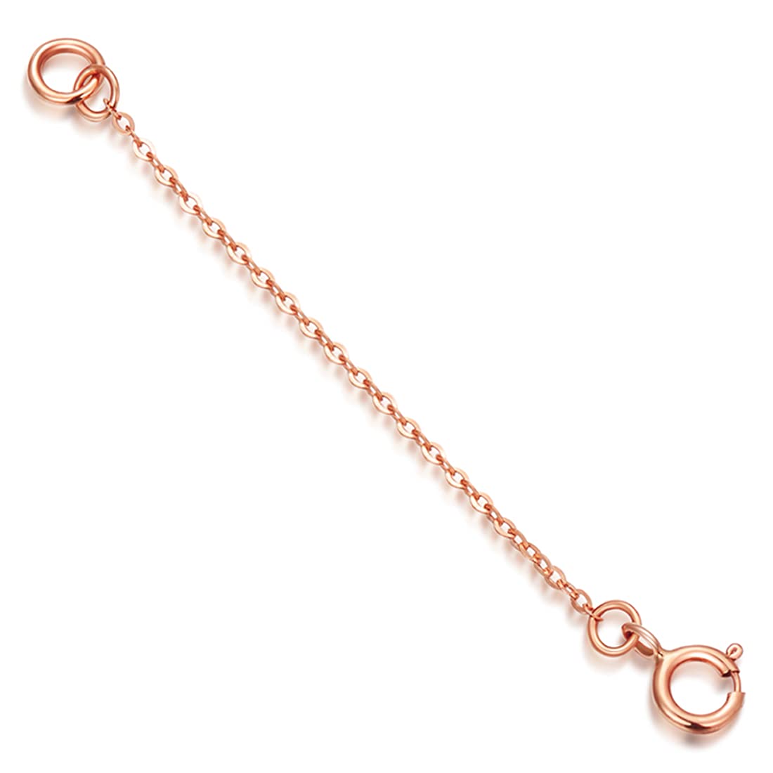 SISGEM 9 ct Gold Chain Extender for Necklace, Rose Gold Bracelet Extender Necklace Extension, for Collar Choker Anklet (Length: 4")