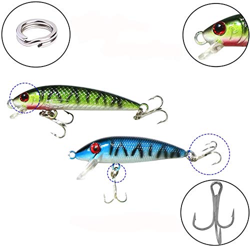 OROOTL Forellenköder Kunstköder Set, 30Stk Angeln Spoon Köder Wobbler Weiche Blinker Angelköder Angelzubehör Set für… – Bild 4