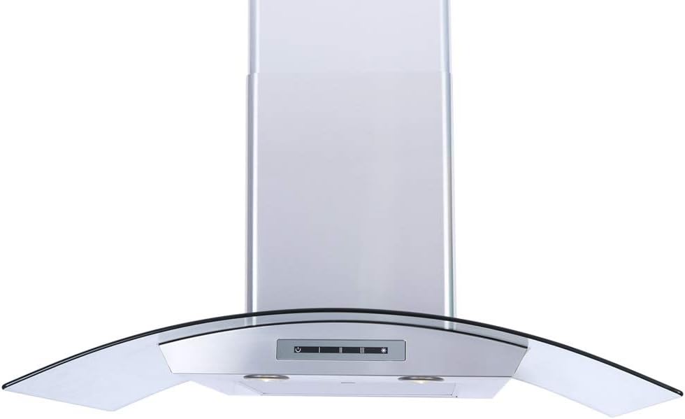 WINDSTER WS-62N Series Wall Mount Tempered Glass Canopy Range Hood