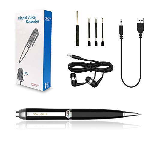 Voice Recorder 16G, Valoin 2019 Latest Portable Handy Digital Audio Recorder Dictaphone with MP3 Player Metal Shell for Lecture Meeting Interview - Thumbnail 6