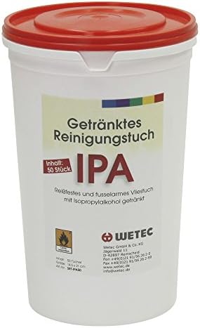 Wetec IPA Paste Cleaning Cloths Pack of 50