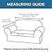 H.VERSAILTEX 2 Piece Loveseat Slipcovers Stretch Furnitue Cover Fit Lovesat Width Up to 70 Inch, Spandex Jacquard Fabric Sofa Protector Suit for T Cushion/Box Cushion- Loveseat - Navy