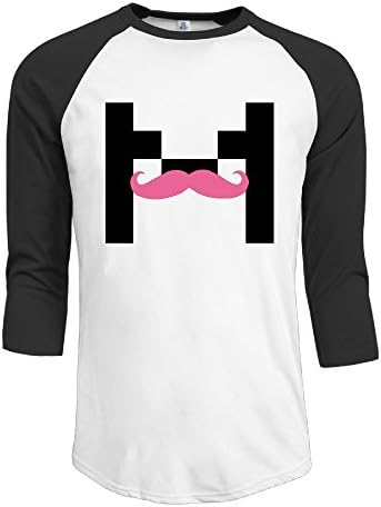 Fashion Mens Top Markiplier Warfstache Video Games 3/4 Sleeve Raglan Tee Shirts