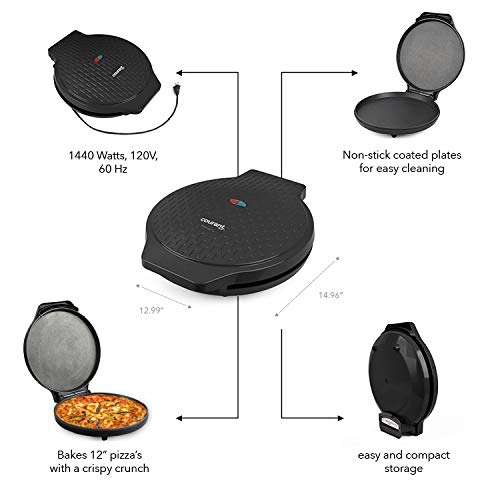 Courant Pizza Maker, 12 Inch Pizza Cooker and Calzone Maker, 1440 Watts