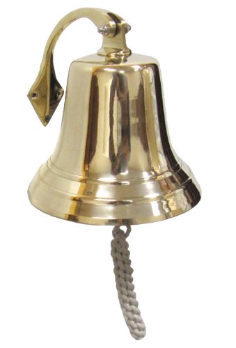 Solid Brass Heavy Bracket Ship Bell 8"