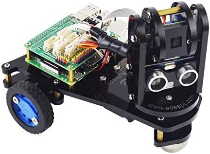 Adeept PiCar-A Wireless WiFi 3WD Smart Robot Car Kit for Raspberry Pi 3 Model B+/B/2B, Real-time Video Transmission, Raspberry Pi STEM Educational Robot with PDF Instructions(RPi Not Include)