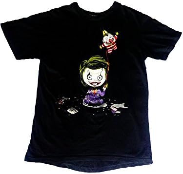 The Joker Mens Casual Tops T-Shirt Black Halloween PartySize L