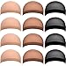 eBoot 12 Pack Nylon Wig Caps for Women and Men (Black, Natural Beige and Light Brown)