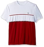 Lacoste Men's Tennis Short Sleeve Tech Pique Chest Tape Detail T-Shirt