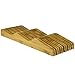 Organic Bamboo Knife Block Organizer, Heim Concept In- Drawer Premium Bamboo Wood Knife Storage Block - Holds Up To 16 Knives