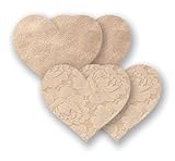 Nippies Creme Heart Waterproof Adhesive Fabric Nipple Cover Pasties