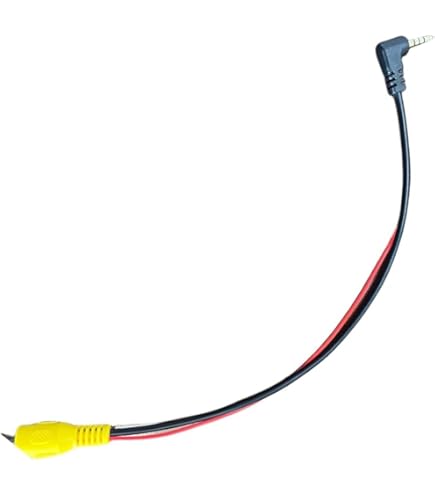 Cable Auxiliar 2.5 Mm A RCA Con Gatillo - 2.45 M, Para Dash Cam ¡Conexión Automática Al Marcha Atrás!