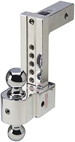 Fastway Flash STBM DT-STBM6807 Adjustable Solid Tow Ball Mount with 8 Inch Drop, 2 Inch Shank, and Chrome Plated Balls