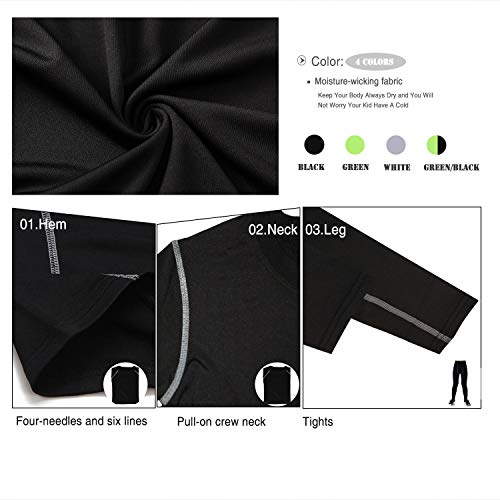 Boys-Long-Underwear-Set-Skin-Base-Layer-Tops-and-Bottom-Moisture-Wicking