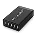 PowerBot PB5000 40W 8-Amp 5-Port Rapid Charger USB Wall/Desktop/Travel Smart Charging Station w/ Ultra High-Performance Intelligent Smart IC Technology for iPhone, iPad, Android, Samsung, Nokia, HTC, LG, Nexus, Motorola, Tablets, Camera, Smartphones, PowerBanks, Portable Chargers and More