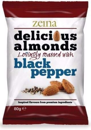 Zeina | Black Pepper Almonds | 7 x 80g