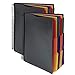 Samsill 2 Pack Deluxe 24 Pocket Spiral Project Organizer with Inner Zipper Pouch, Customizable Front Cover, 12 Dividers with Erasable Write-On Tabs in Assorted Colors, Plastic Folders with Pockets