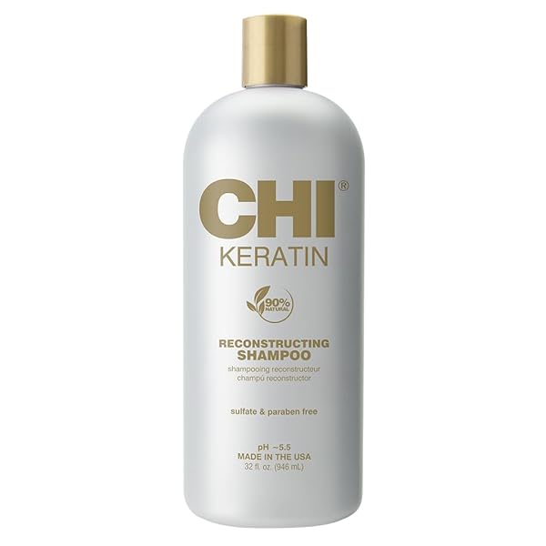 CHI KERATIN RECONSTRUCTING SHAMPOO, DELIVERS HEALTHIER HAIR, ADDS...