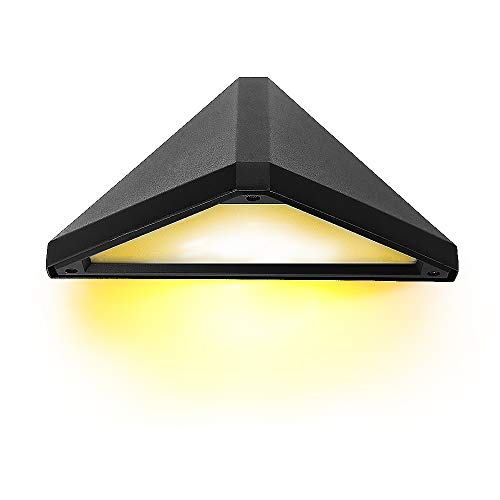 Indoor Outdoor Wall Lighting Fixture, Matte Black Waterproof Pyramid Wall Mounted Sconce Lamp Hardwi Indoor Outdoor Wall Lighting Fixture, Matte Black Waterproof Pyramid Wall Mounted Sconce Lamp Hardwi