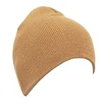Blank Short Beanie Cap- Many Colors Available , Khaki