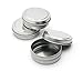 MagnaKoys Empty Slip Slide Round Tin Containers for Lip Balm, Crafts, Cosmetic, Candles, Storage Kit 1/2 Oz (5)