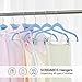 SONGMICS 30-Pack Pants Hangers, 16.7-Inch Long Velvet Hangers with Adjustable Clips, Non-Slip, Space-Saving for Pants, Skirts, Coats, Dresses, Tank Tops, Blue UCRF12IN30