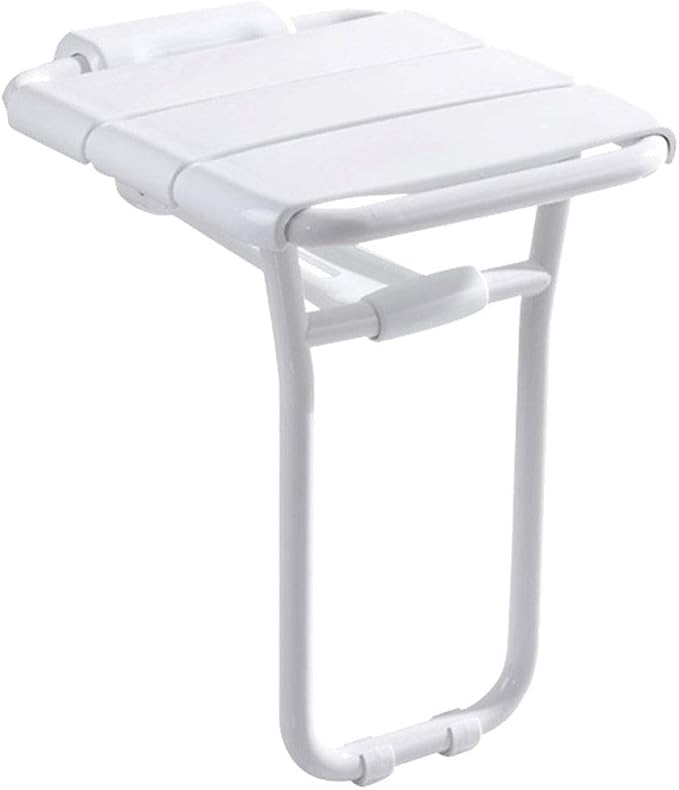 Wallmounted folding bath stool, aluminum alloy support foot nylon anti