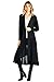 12 Ami Basic Knit Solid Long Sleeve Maxi Cardigan Black XXL