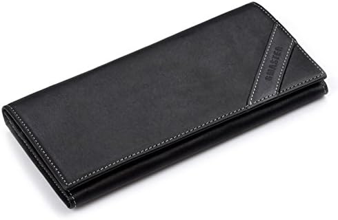 GMASTER Men's Cowskin Wallet Stops Electronic Pick Pocketing Works Against Identity Theft &amp; Credit Card Data Breach by Stopping RFID Scans (Black)