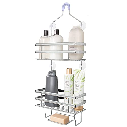 Gorilla Grip AntiSwing Oversized Shower Caddy, Rust Resistant Organizer, Holds 11 lbs, Strong