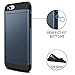 iPhone 6S Plus Case, SAMONPOW Hybrid iPhone 6 Plus Wallet Case Card Holder Shell Heavy Duty Protection Defender Shockproof Anti-Scratch Soft Rubber Bumper Cover Case for iPhone 6/6S Plus -Dark Blue