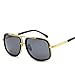Ecurson Men Women Stylish Square Vintage Mirrored Sunglasses Eyewear Outdoor Sports Sun Protection Glasses (A)