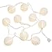 LampLust String Lights Paper Lanterns with Lights, 10 White Mini Chinese Lanterns, 3 Inch Diameter, 7 Ft Lantern String Lights Bedroom, Plugin Outdoor Waterproof Paper Lantern Party Decorations