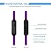 SoundPEATS In-Ear Noise Cancelling Headphones Stereo Earbuds Earphones for iPhone and Android Smartphones (With Mic and In-line Control, Flat Cable, Metal Housing)- M20 Purple