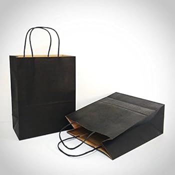 kraft handles supplies bags gift paper