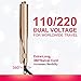LANDOT Flat Iron for Hair Curling Irons Hair Straightener Twist 2 in 1 Hair Curlers Straightening Iron Dual Voltages Hair Styling Tools with 3D Concave and Convex Titanium Plated 1 Inch Color Goldthumb 2